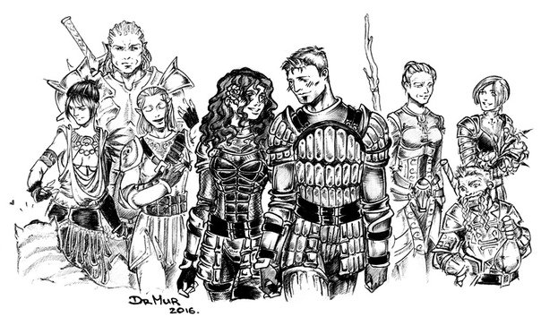 Dragon age Морриган и серый Страж
