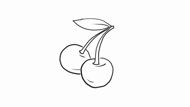 Вишенки рисунок карандашом
