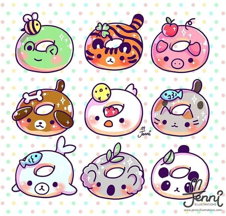 Кавайные рисунки для срисовки