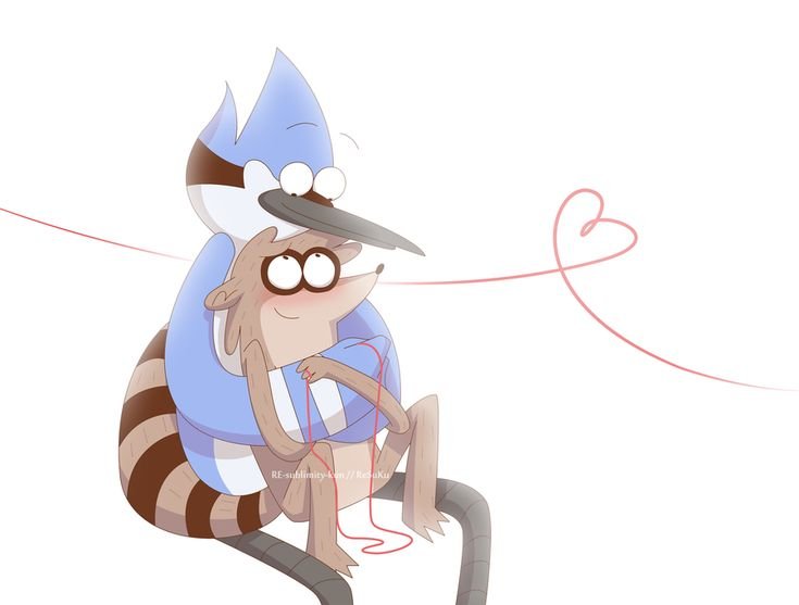 Regular show Mordecai x Rigby