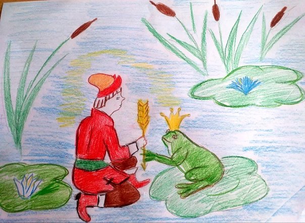 Рисунок к сказке Царевна лягушка