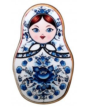 Матрешка роспись Гжель дымка Городец