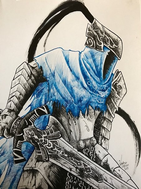 Арториас Dark Souls тату