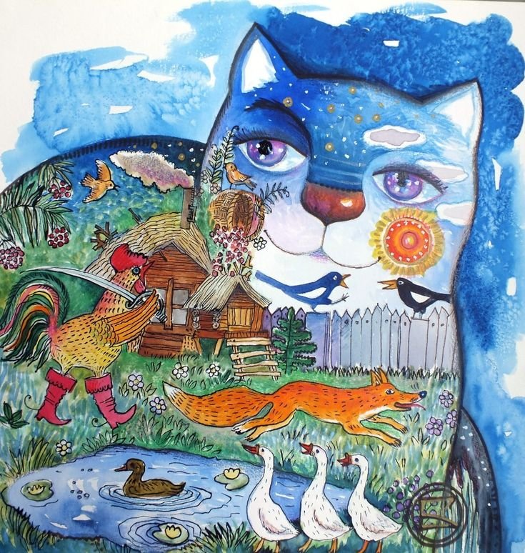 Оксана Заика коты художник