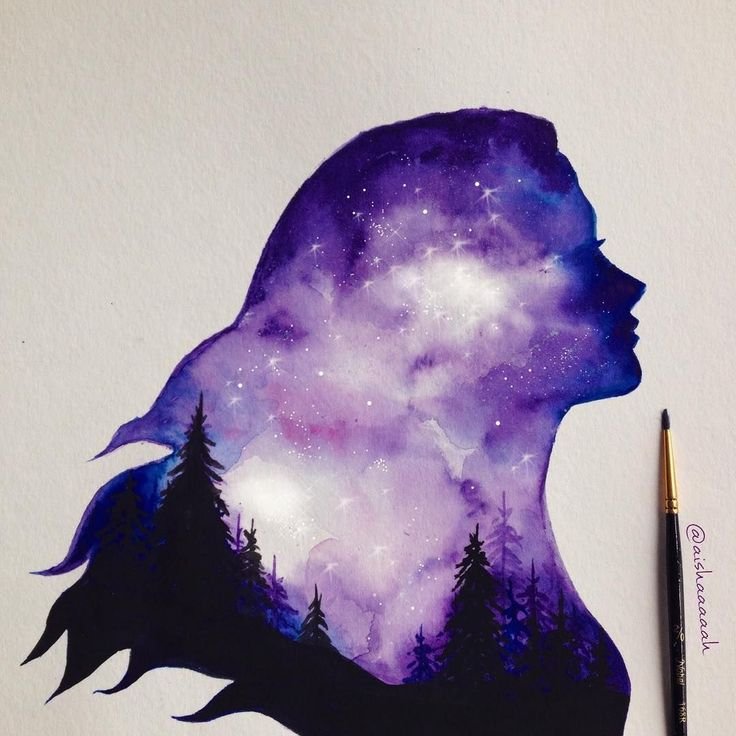 Рисунки акварелью