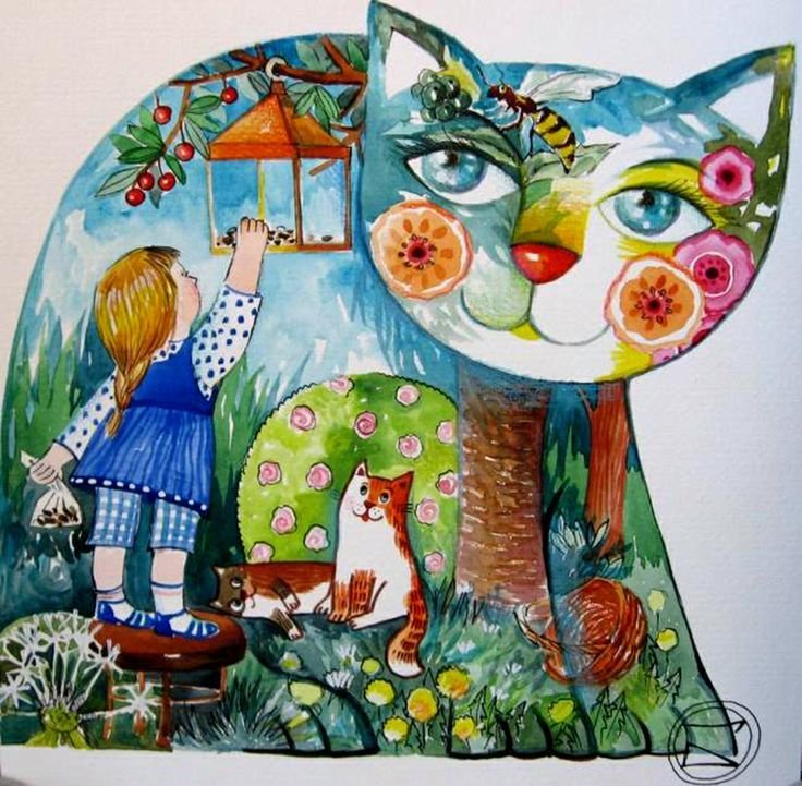 Оксана Заика коты домики