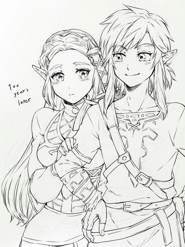 Zelda Breath of the Wild раскраски