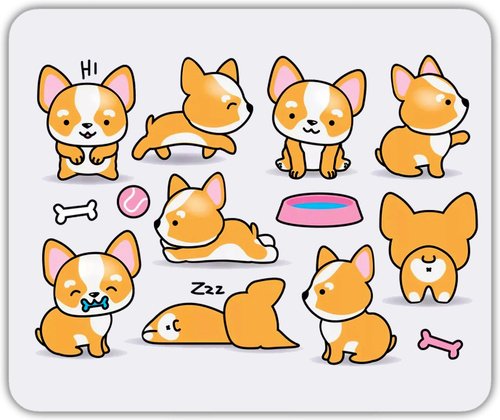 Милые наклейки корги