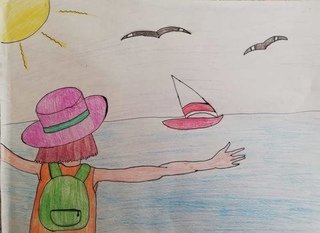 Рисунок на тему летние каникулы