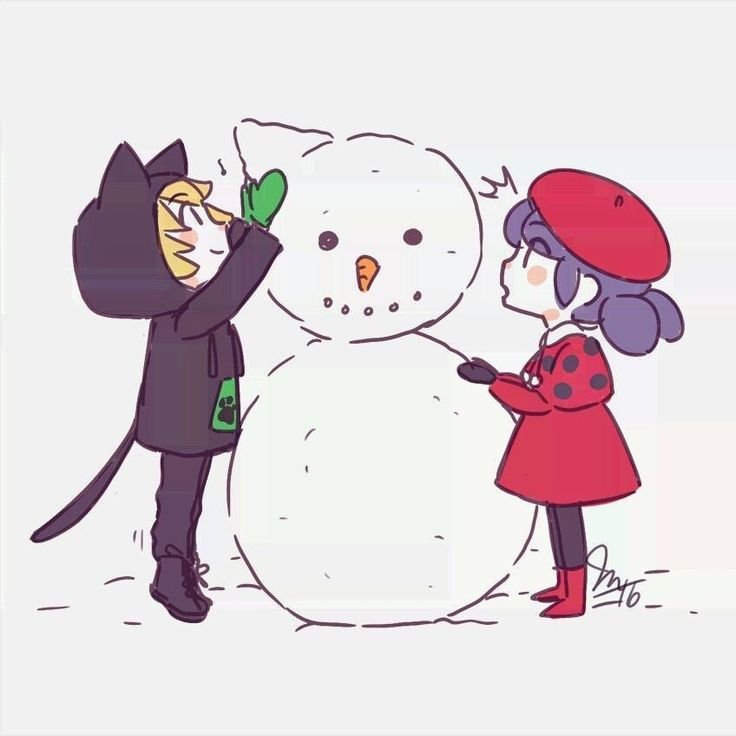 Новогодние арты леди баг