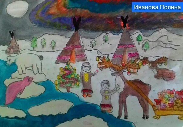 Детские рисунки о Камчатке