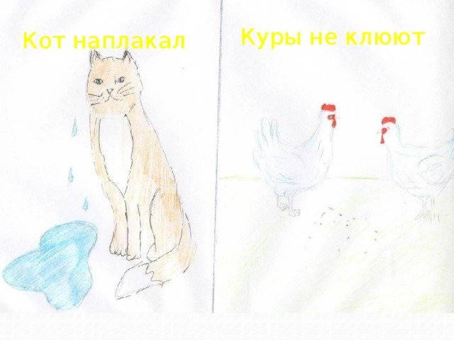 Иллюстрация к фразеологизму кот наплакал