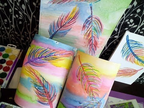 Рисунки восковым мелком