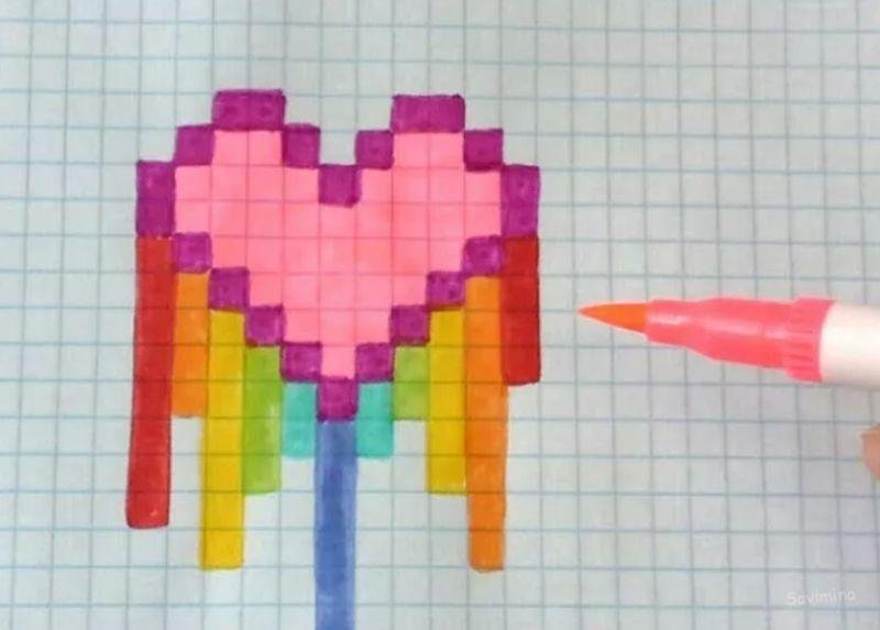 Рисунки по клеточкам лёгкие