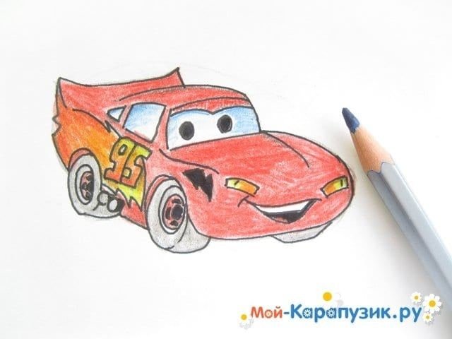 Молния Маквин рисунок легкий
