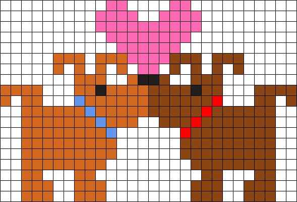 По клеточкам собаки легкие маленькие