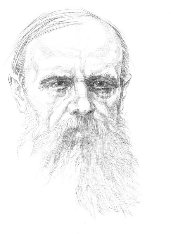 Федор Михайлович Достоевский рисунок
