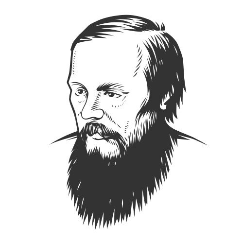 Векторный портрет Достоевского