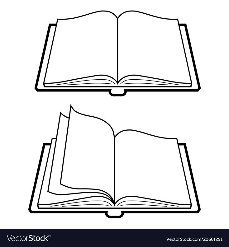 Рисунок книги в развернутом виде