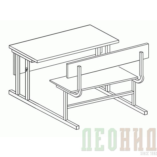 Черно белая парта