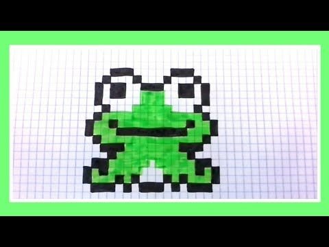 Рисунки по клеткам лягушка