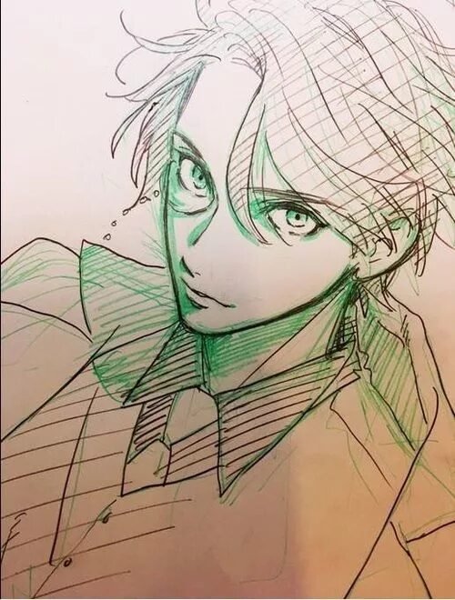 Скетчи аниме парней