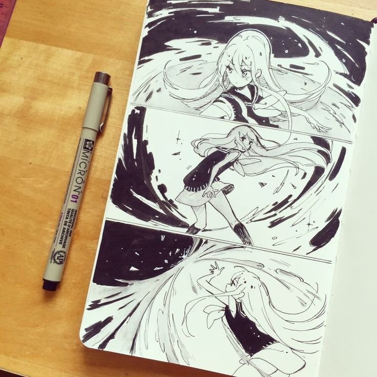 Скетчбук в японском стиле