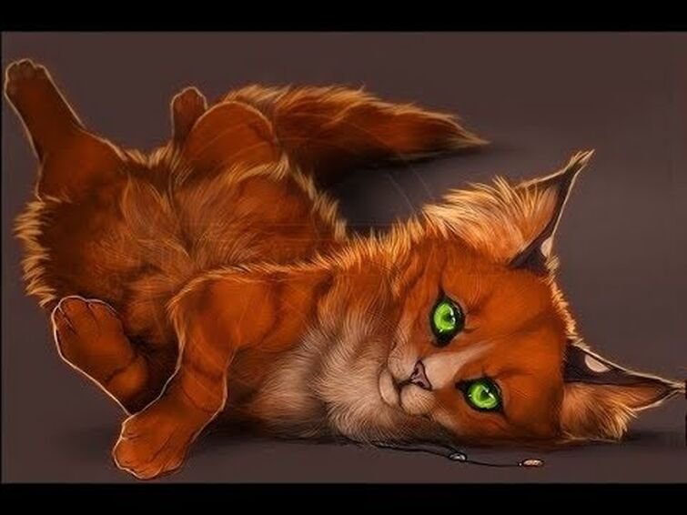 Кошка рыжая арт