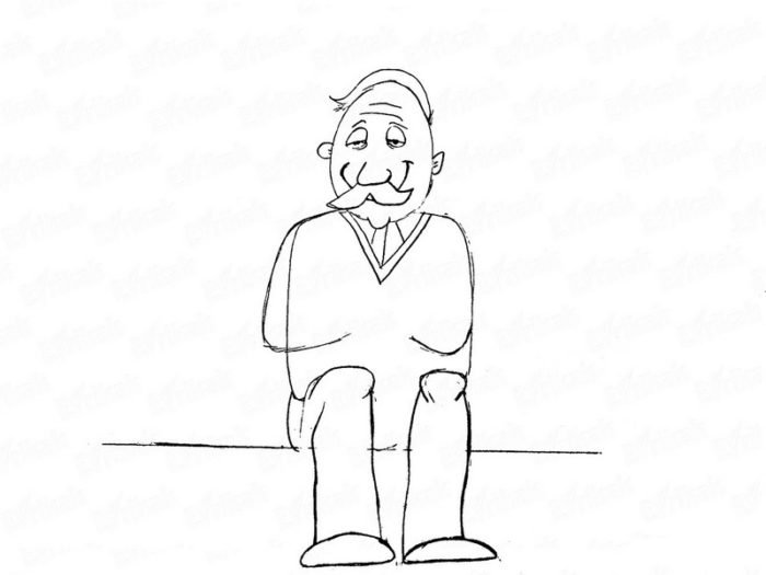Дедушка рисунок карандашом для детей