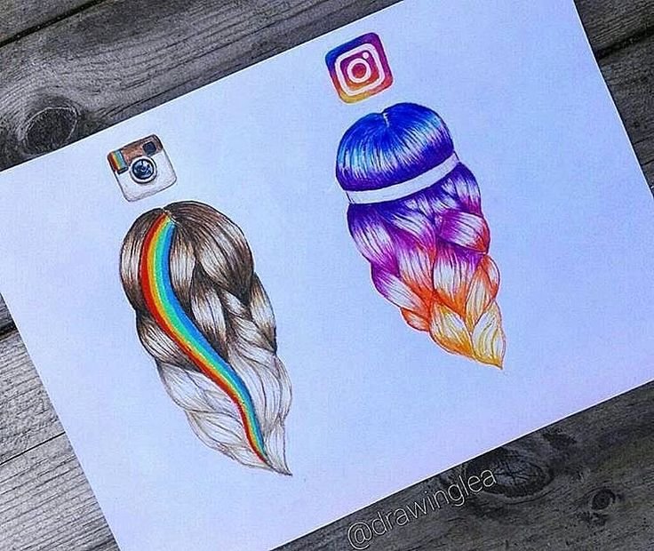 Рисунки для срисовки разноцветные