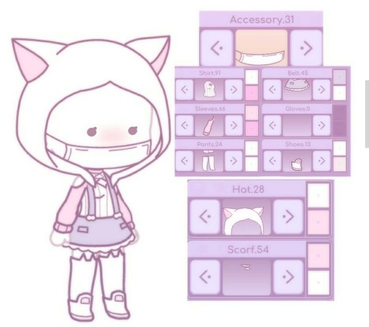 Схемы для персонажей Gacha Life