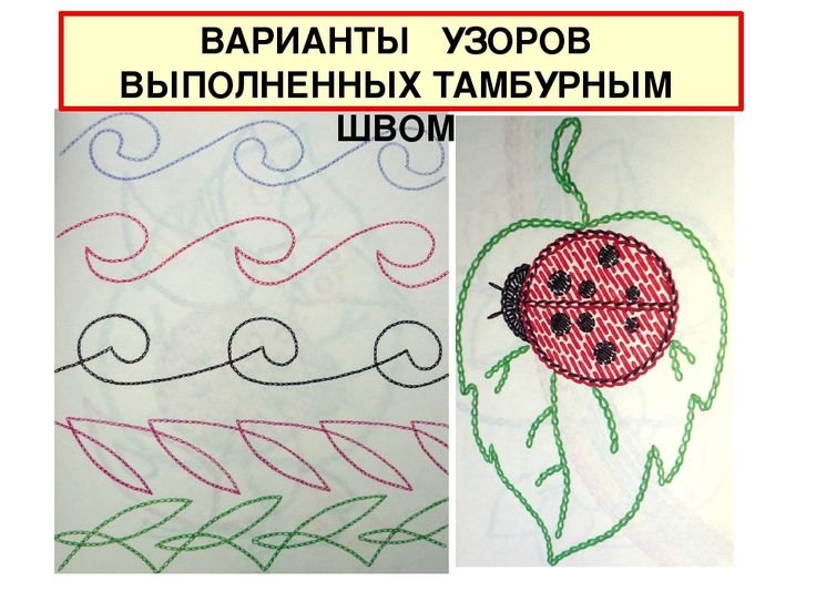 Орнамент для вышивки тамбурным швом