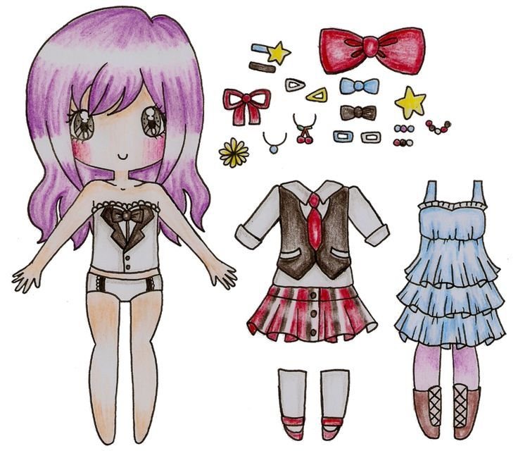 Бумажные куклы Gacha Life