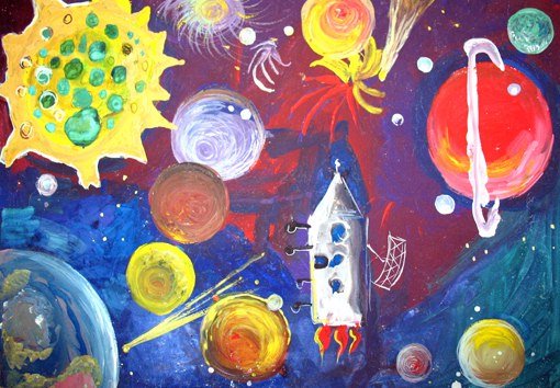 Рисование для детей космос