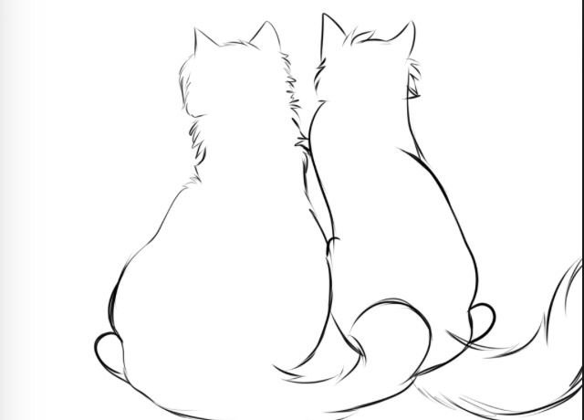 Кошка рисунок