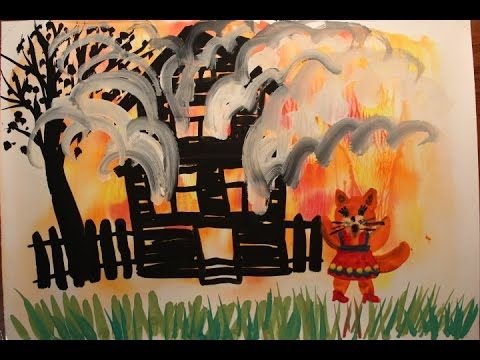 Рисунок на тему Кошкин дом