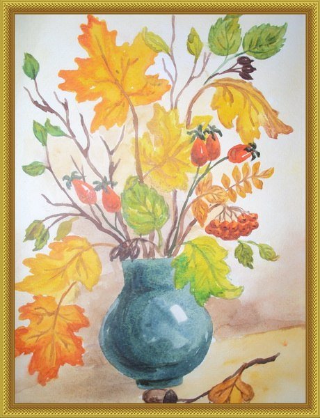 Рисование осенний букет