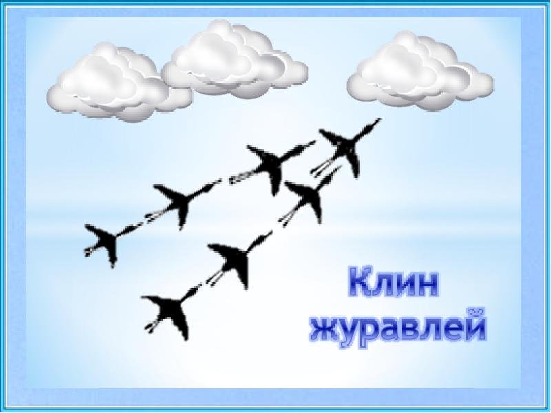 Журавлиный Клин в небе