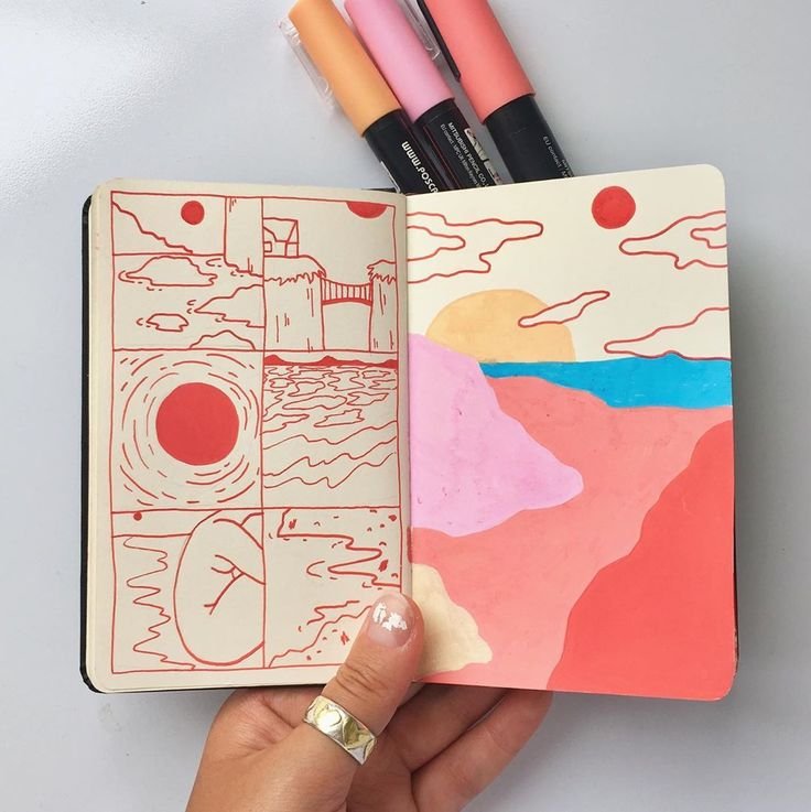 Идеи для рисунков в скетчбуке