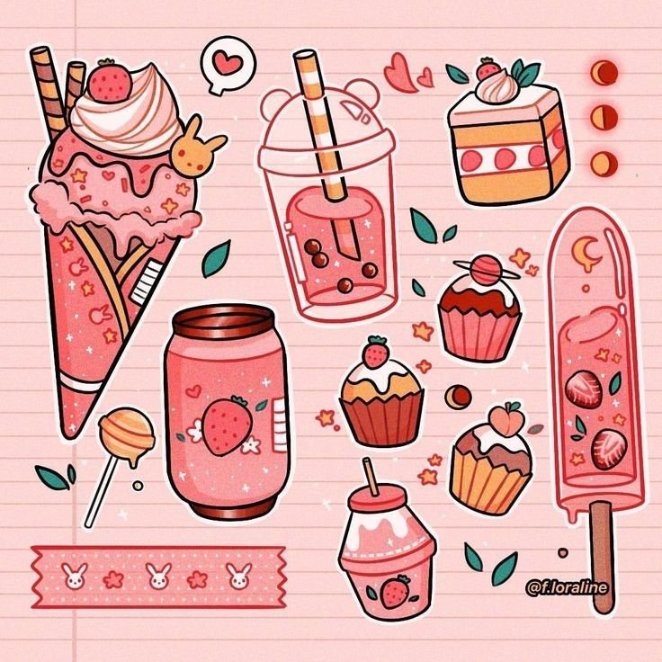 Рисунки для срисовки лёгкие еда