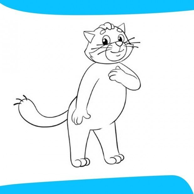 Кот Матроскин раскраска