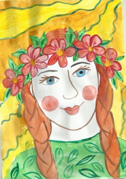 Рисование портрет Весна