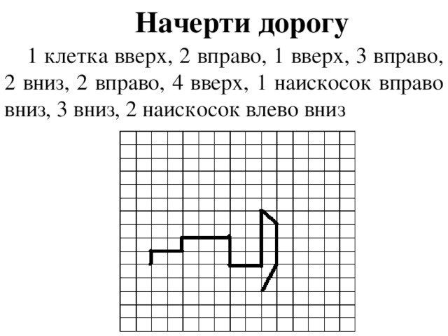 Рисунки по клеточкам вправо влево
