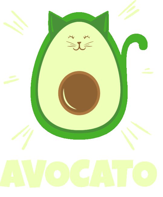 Рисунок авокадо котик