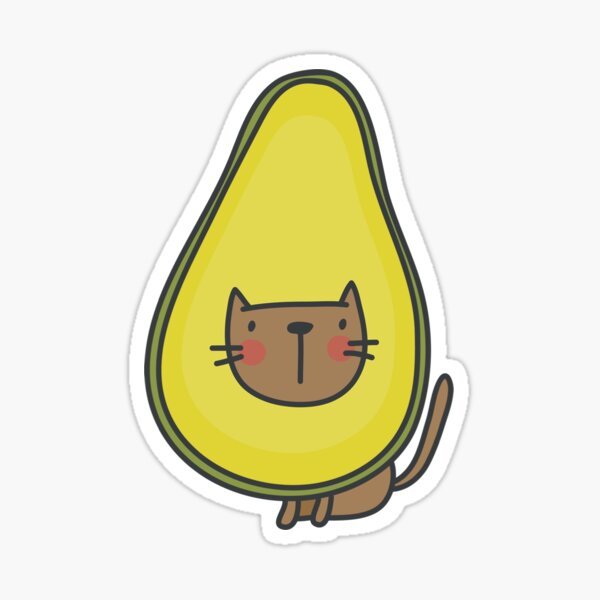 Рисунок авокадо котик