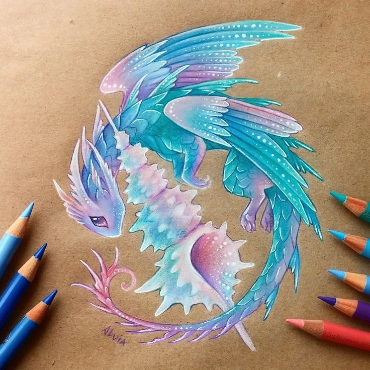 Alvia Alcedo рисунки драконы