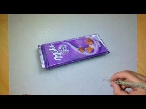 Шоколад Милка нарисовать