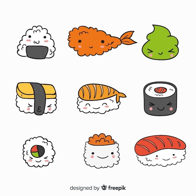Лёгкие рисунки роллы