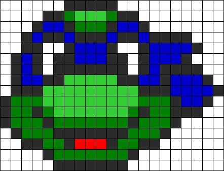 Рисунки по клеткам Черепашки ниндзя