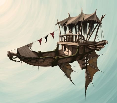 Steampunk воздушный корабль